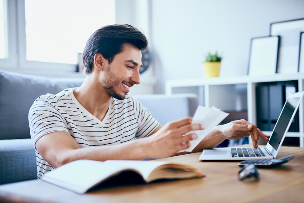 Curative health plan member paying bills