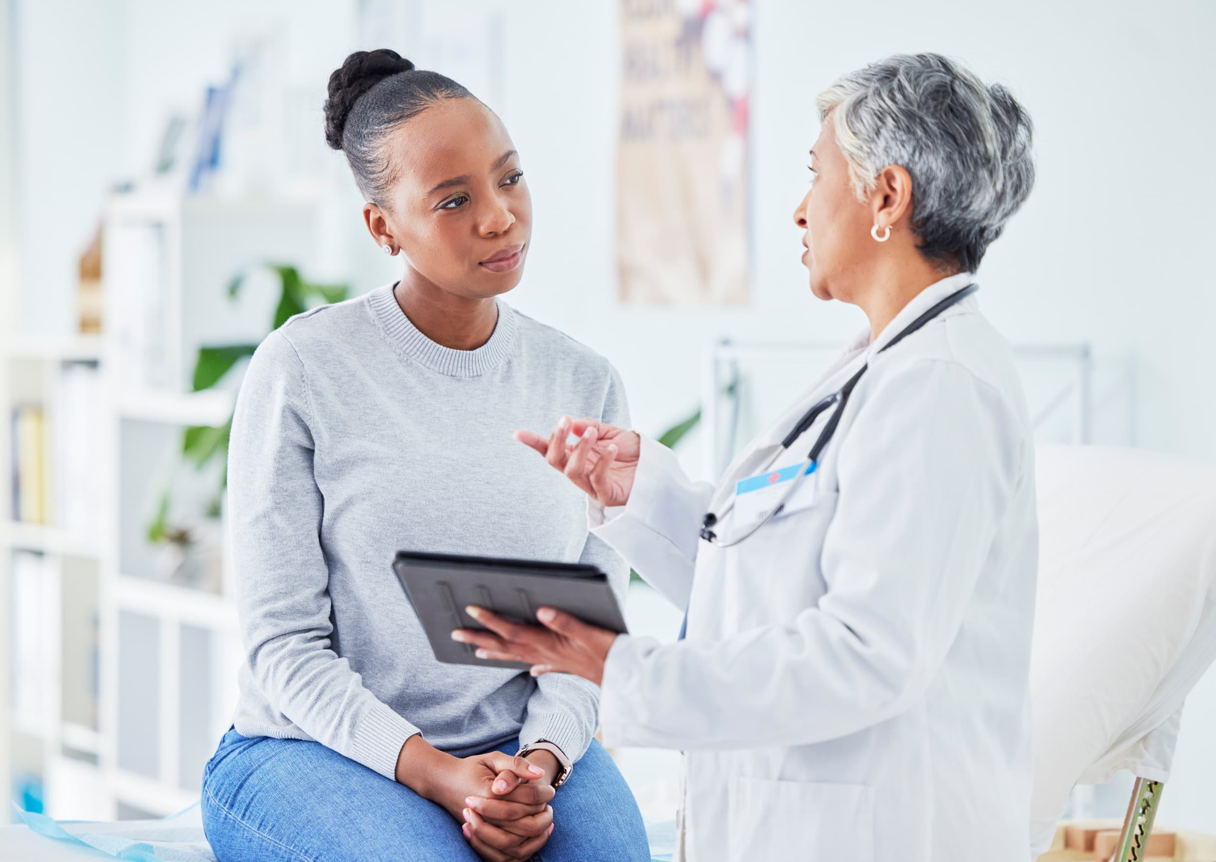 woman seeing her primary care provider