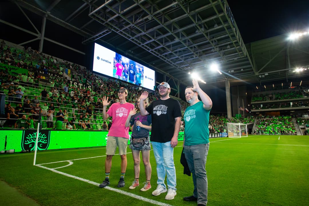 Curative advocates for two companies each regular MLS season that are game-changers in their field and focusing on furthering the Austin community to spotlight at an Austin FC match.