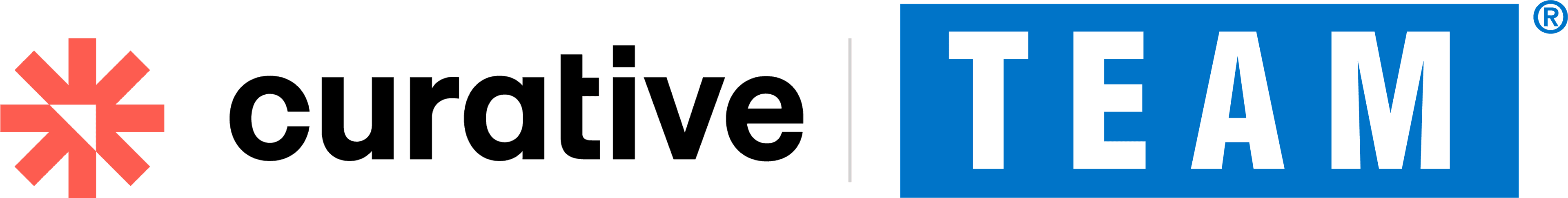 TEAM | Curative logo lockup