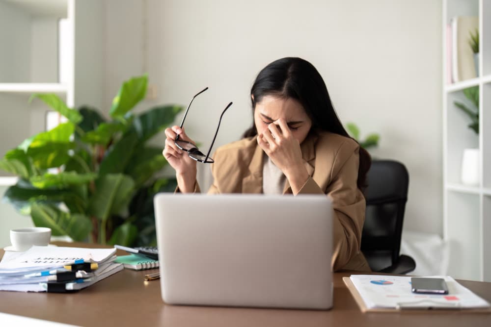 Overwhelmed employee