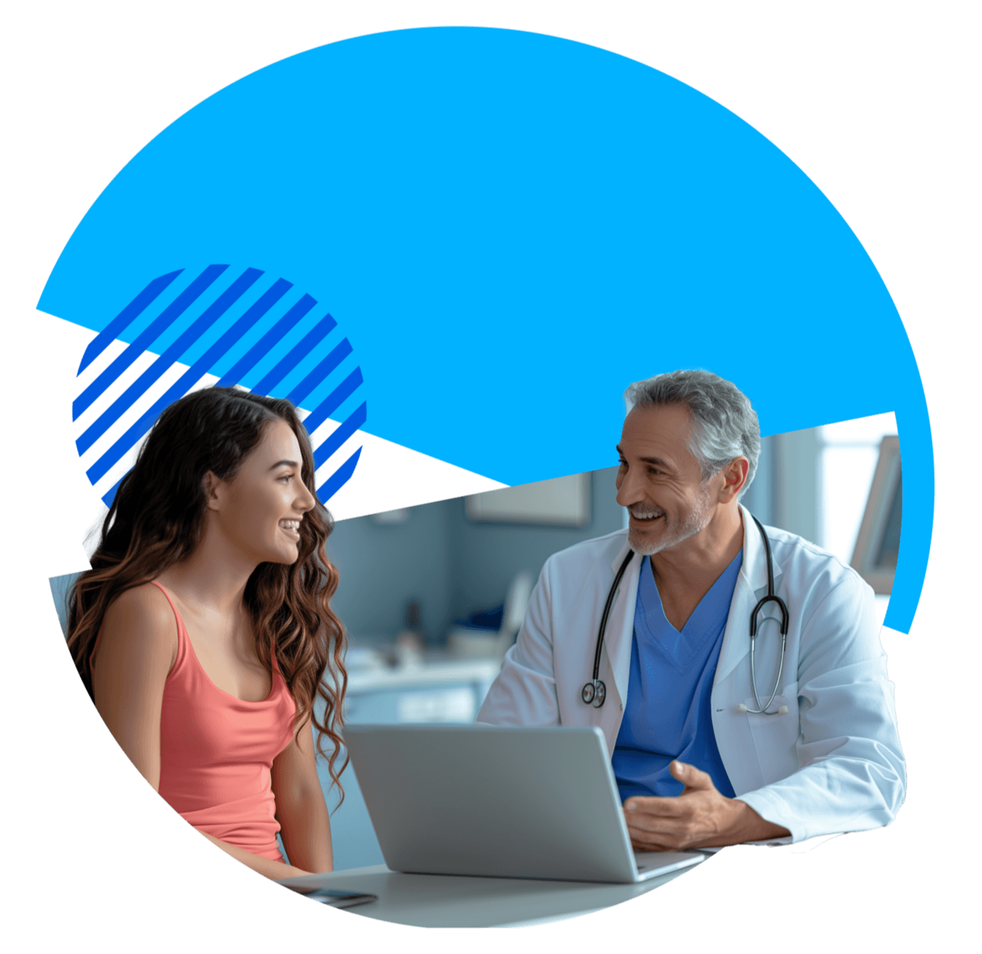 young patient speaking to doctor